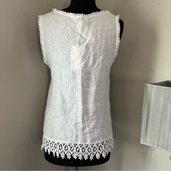 Valentina Naldi Linen White Top - Picture 2 of 6